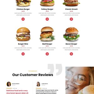 3 Mini Monsters E-Commerce Page Example - Fast Food Restaurant